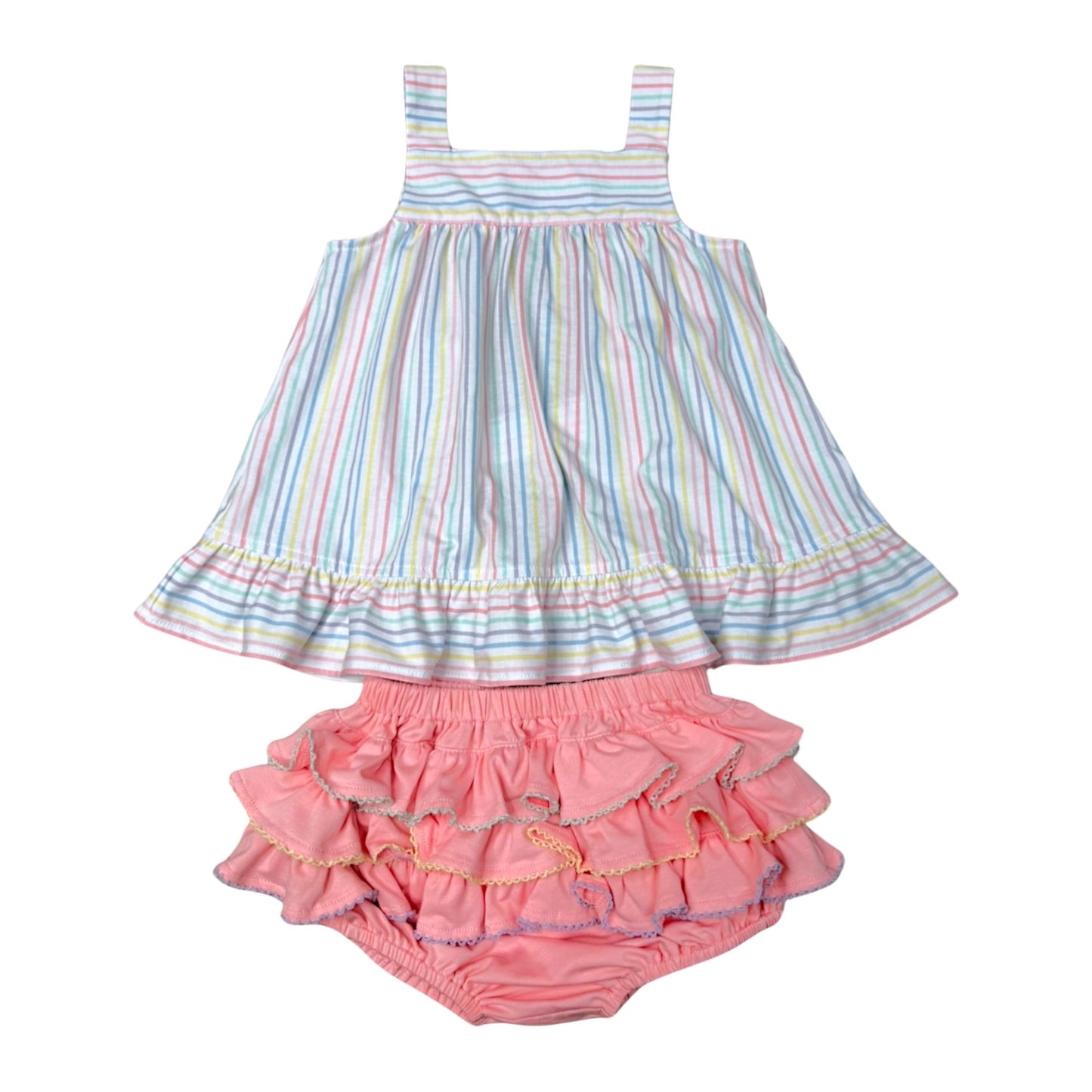 Whimsy Bay Pastel Penny Stripe Breezy Bloomer Set