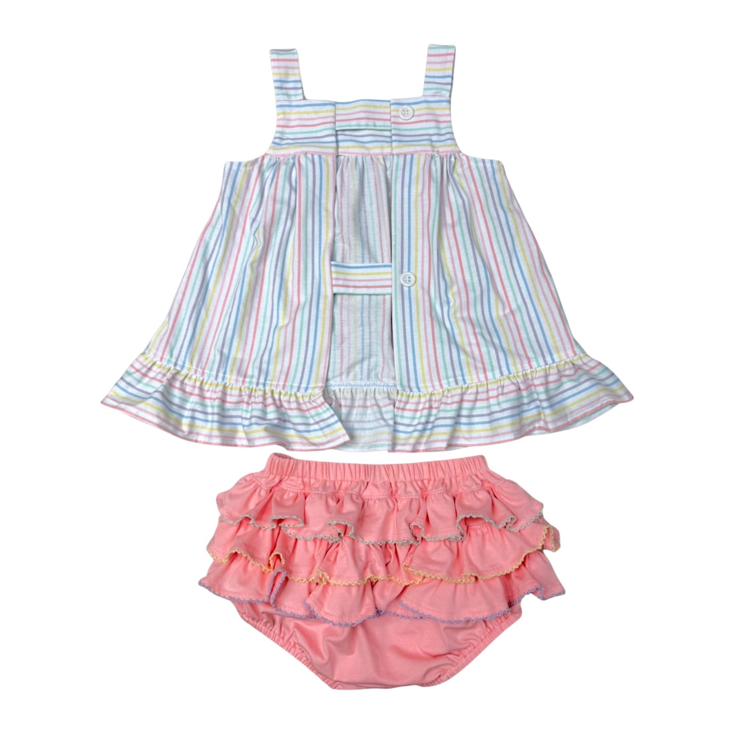 Whimsy Bay Pastel Penny Stripe Breezy Bloomer Set