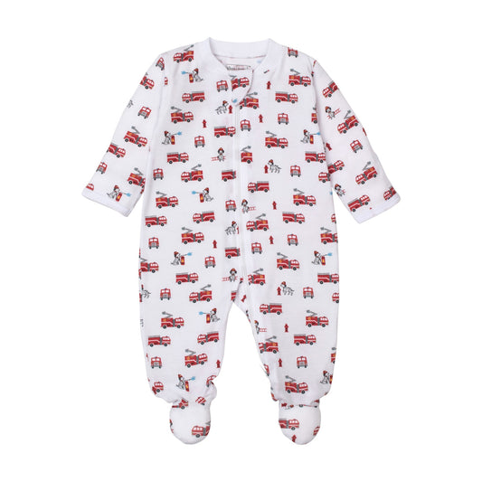 Kissy Kissy Brave Firefighters Zip Footie