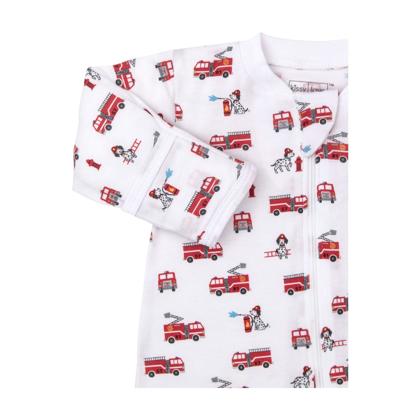 Kissy Kissy Brave Firefighters Zip Footie