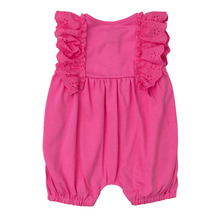 Load image into Gallery viewer, Kissy Kissy Fancy Pineapples Solid Ruffle Romper