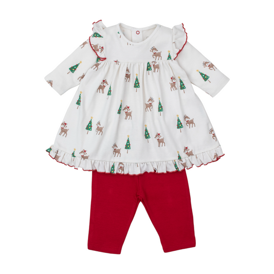 Kissy Kissy Christmas Deer Cheer Dress Set