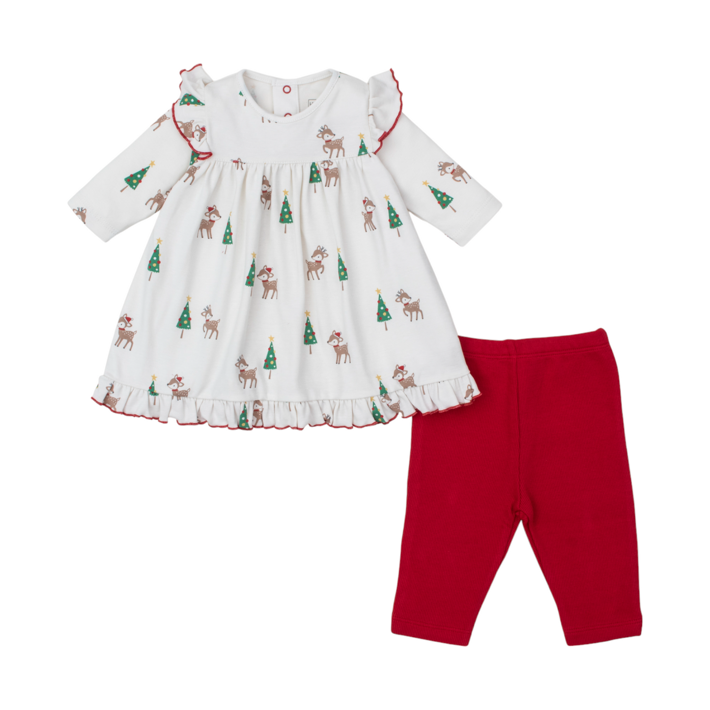 Kissy Kissy Christmas Deer Cheer Dress Set