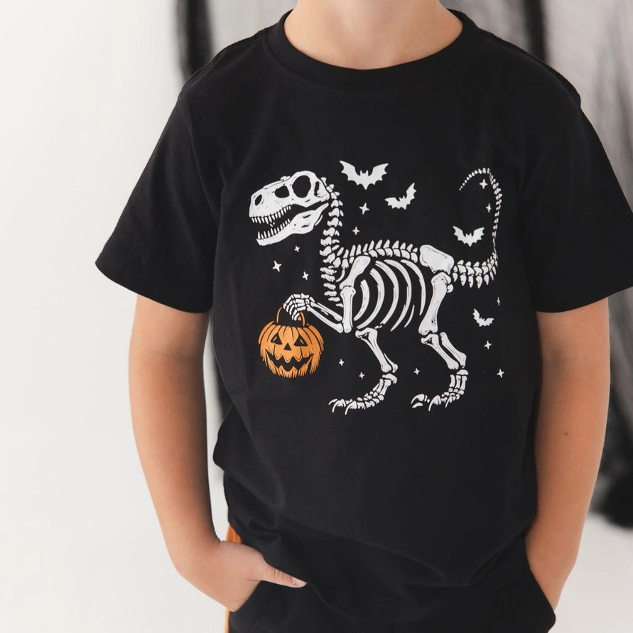 Sweet Wink Dinosaur Skeleton Halloween T-Shirt