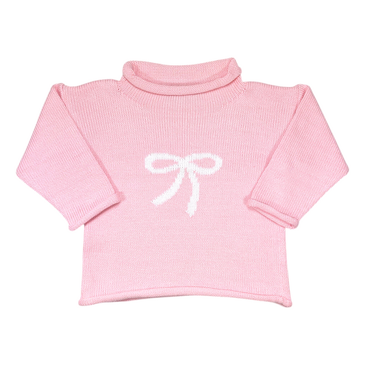 Luigi Bow Roll Neck Sweater