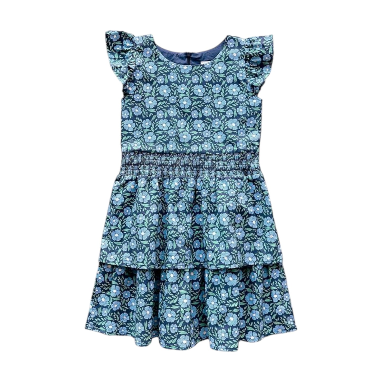 Florence Eiseman Floral Print Dress With Waist Ruching