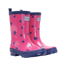 Load image into Gallery viewer, Hatley Glitter Stars Shiny Rain Boots