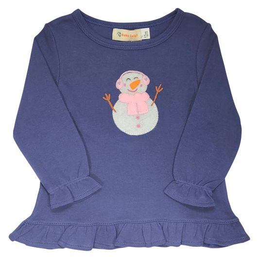 Luigi Snowman Wearing Scarf And Ear Muffs Swingtop