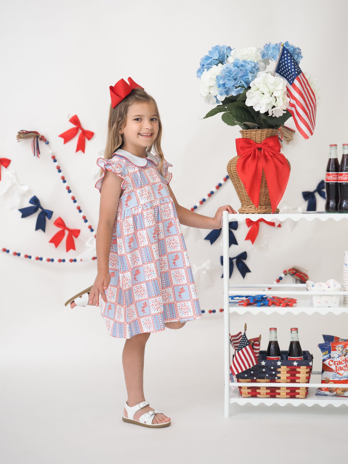 Cypress Row Penelope Patriotic Patchwork Dress