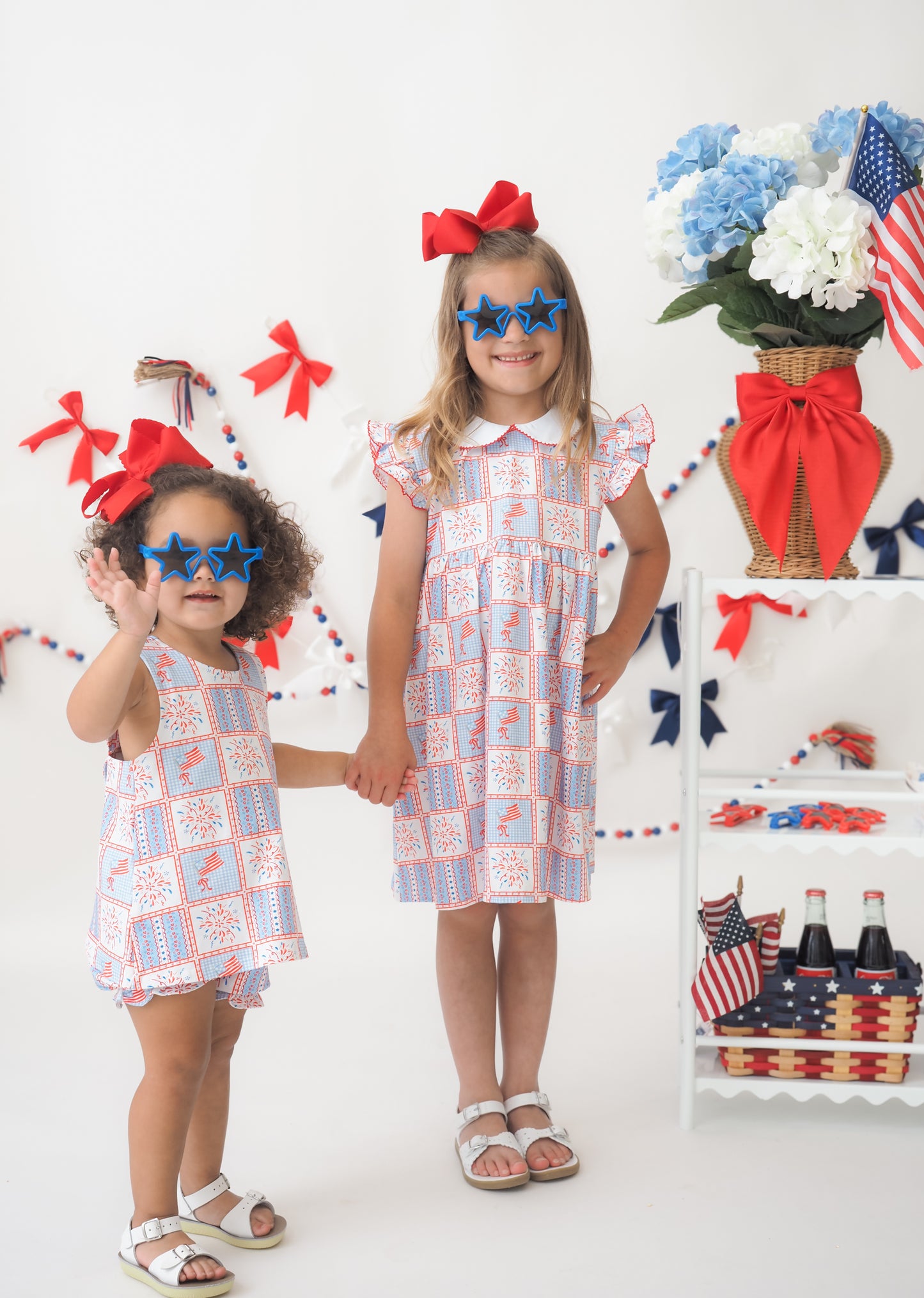 Cypress Row Penelope Patriotic Patchwork Dress