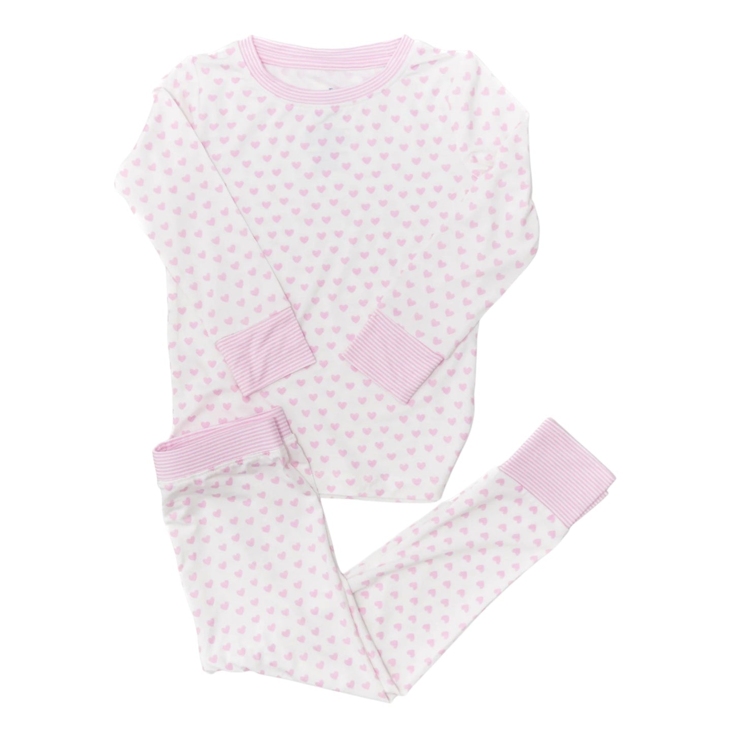 The Uptown Baby Heart & Stripes Pajama Set