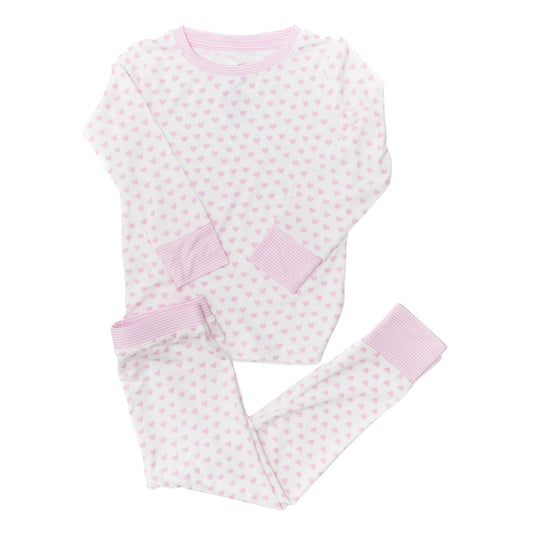 The Uptown Baby Heart & Stripes Pajama Set