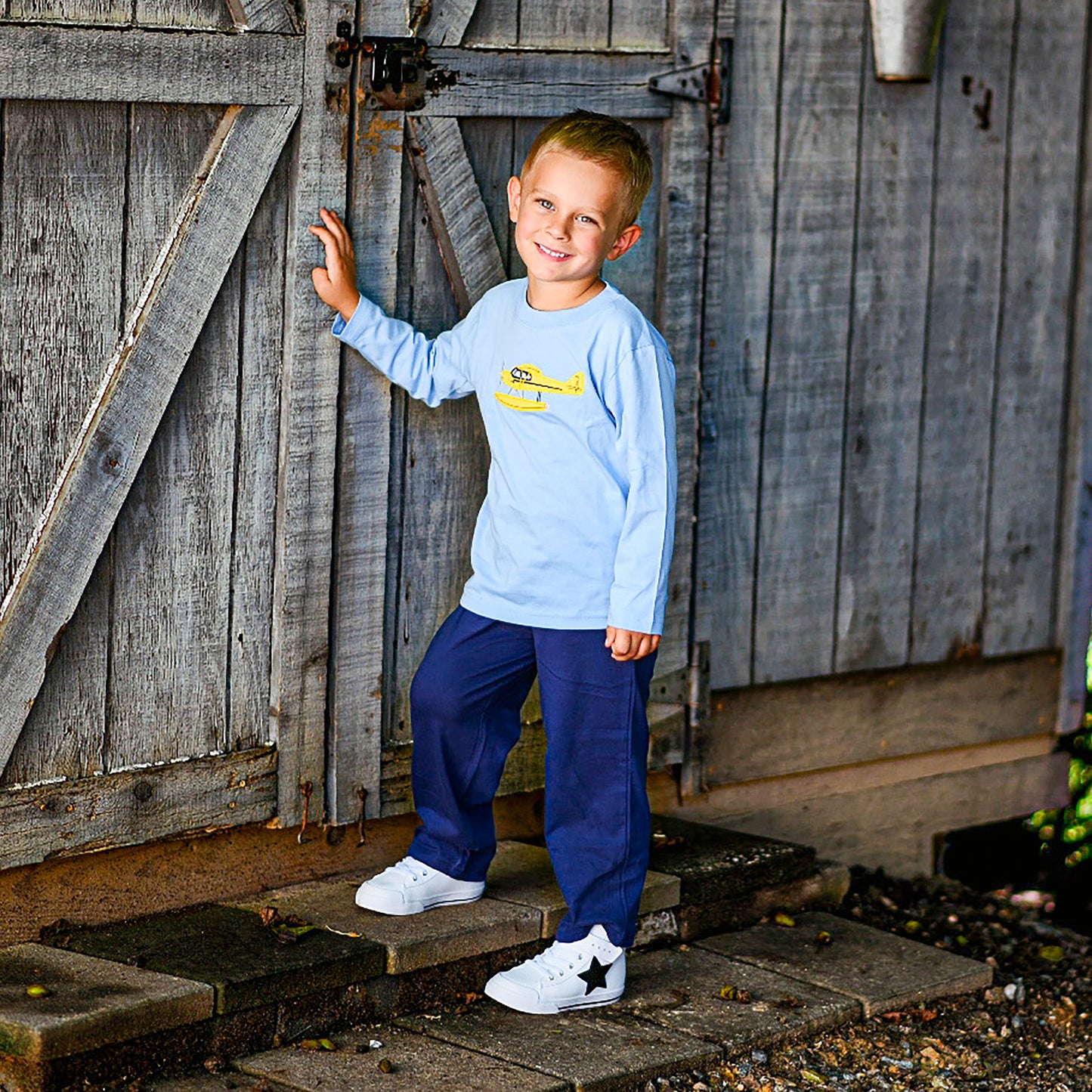 Luigi Sea Plane Applique Tee