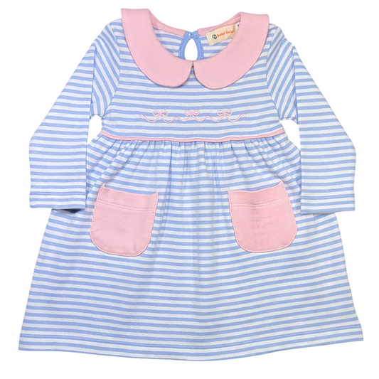 Luigi Stripe 3 Bows Dress