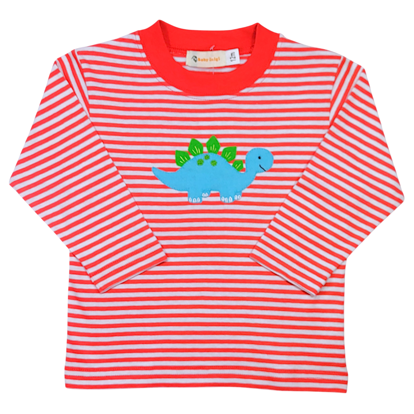 Luigi Striped Baby Stegosaurus T-Shirt