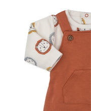 Load image into Gallery viewer, Kissy Love Happy Lion Blue Overall Set
