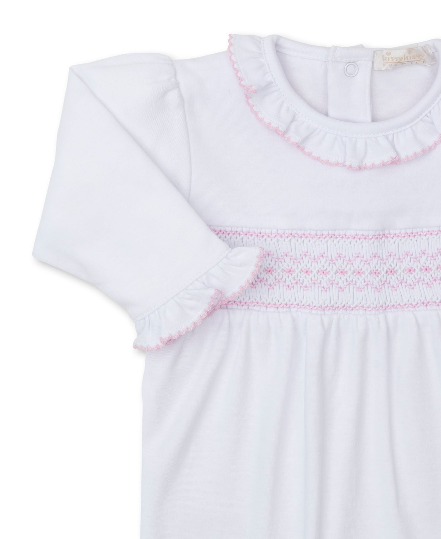 Kissy Kissy Hand Smocked CLB Footie