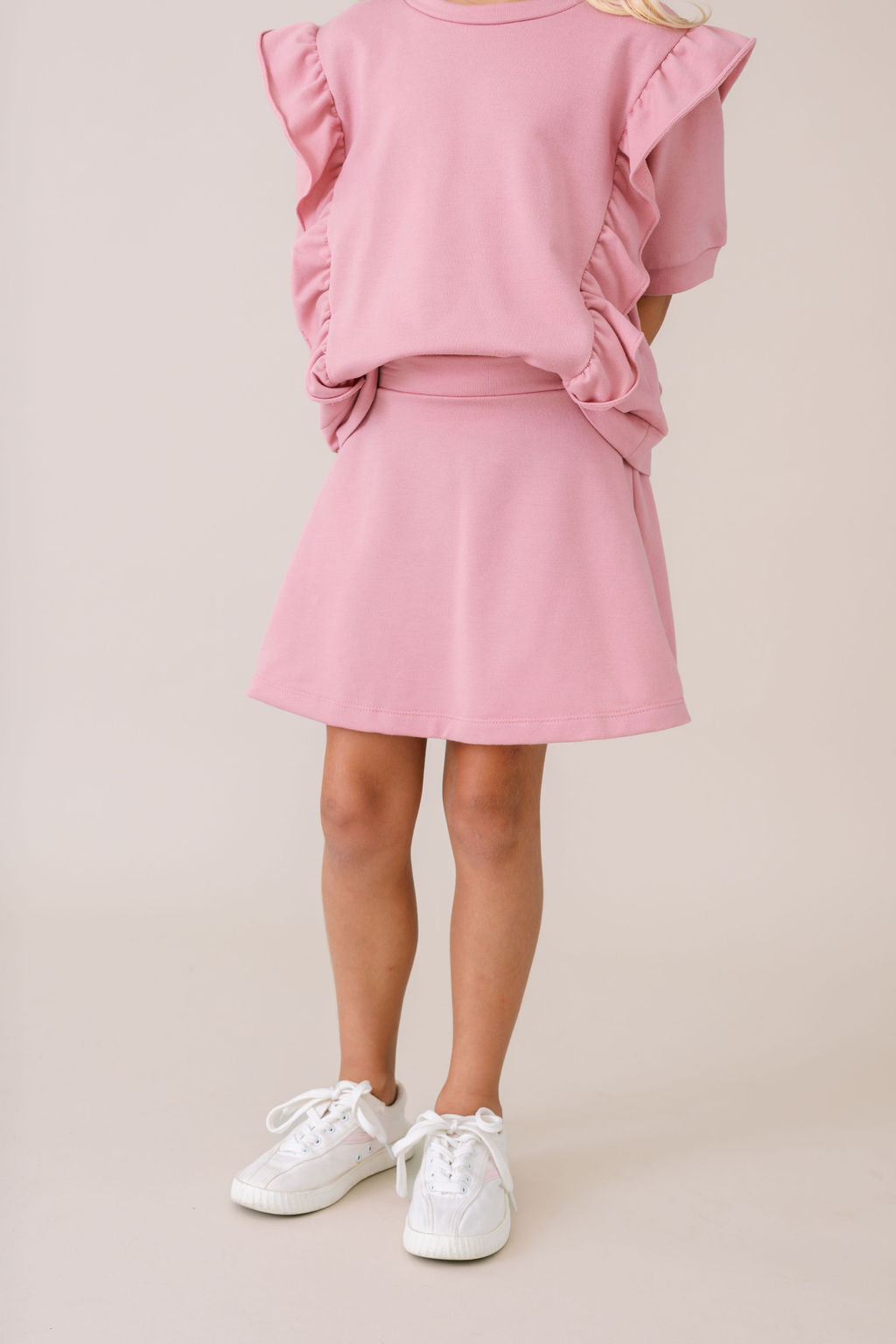 Set Proper Lacey Knit Skirt