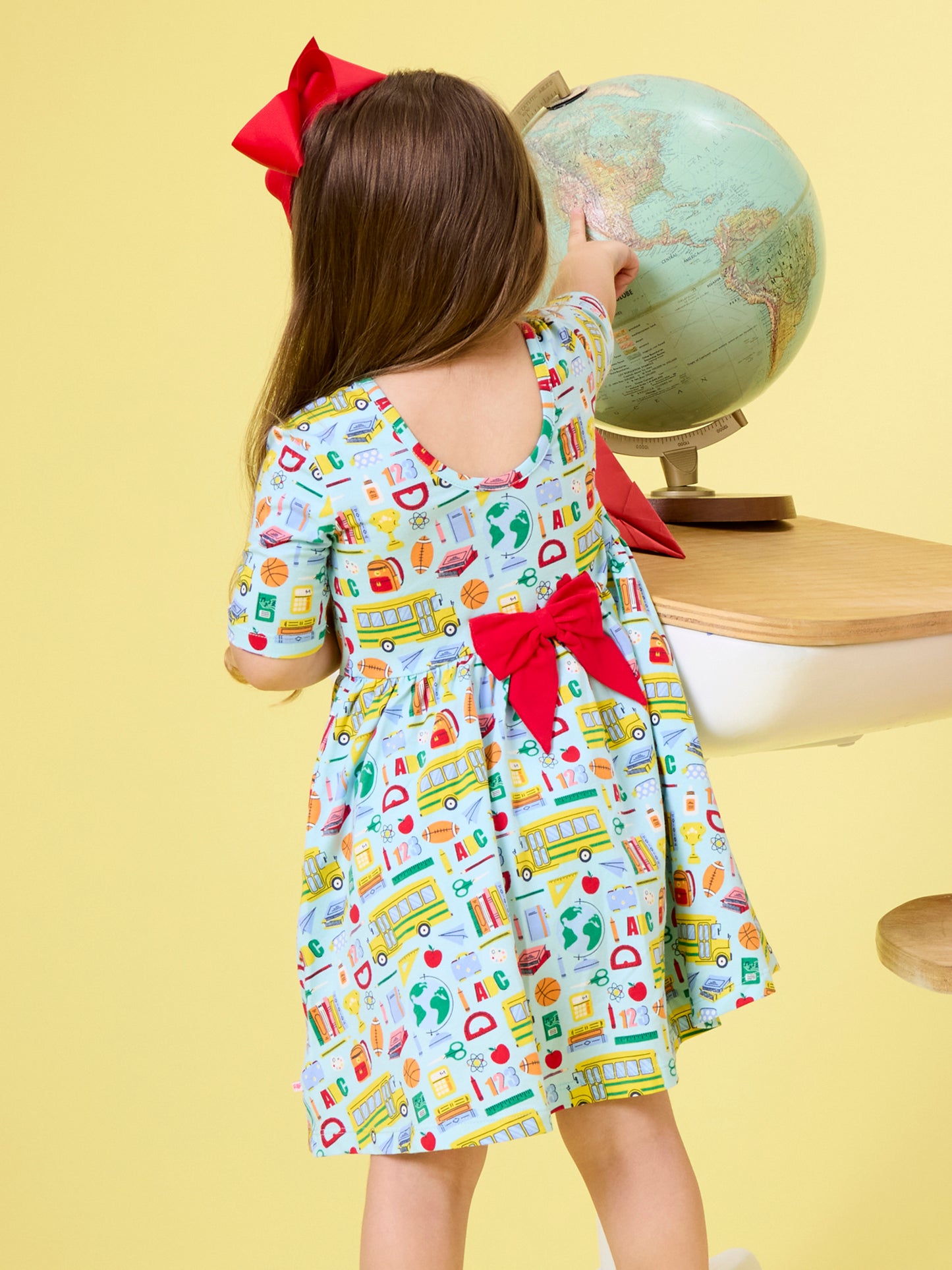 Ruffle Butts Classroom Crew Knit Twirl Dress