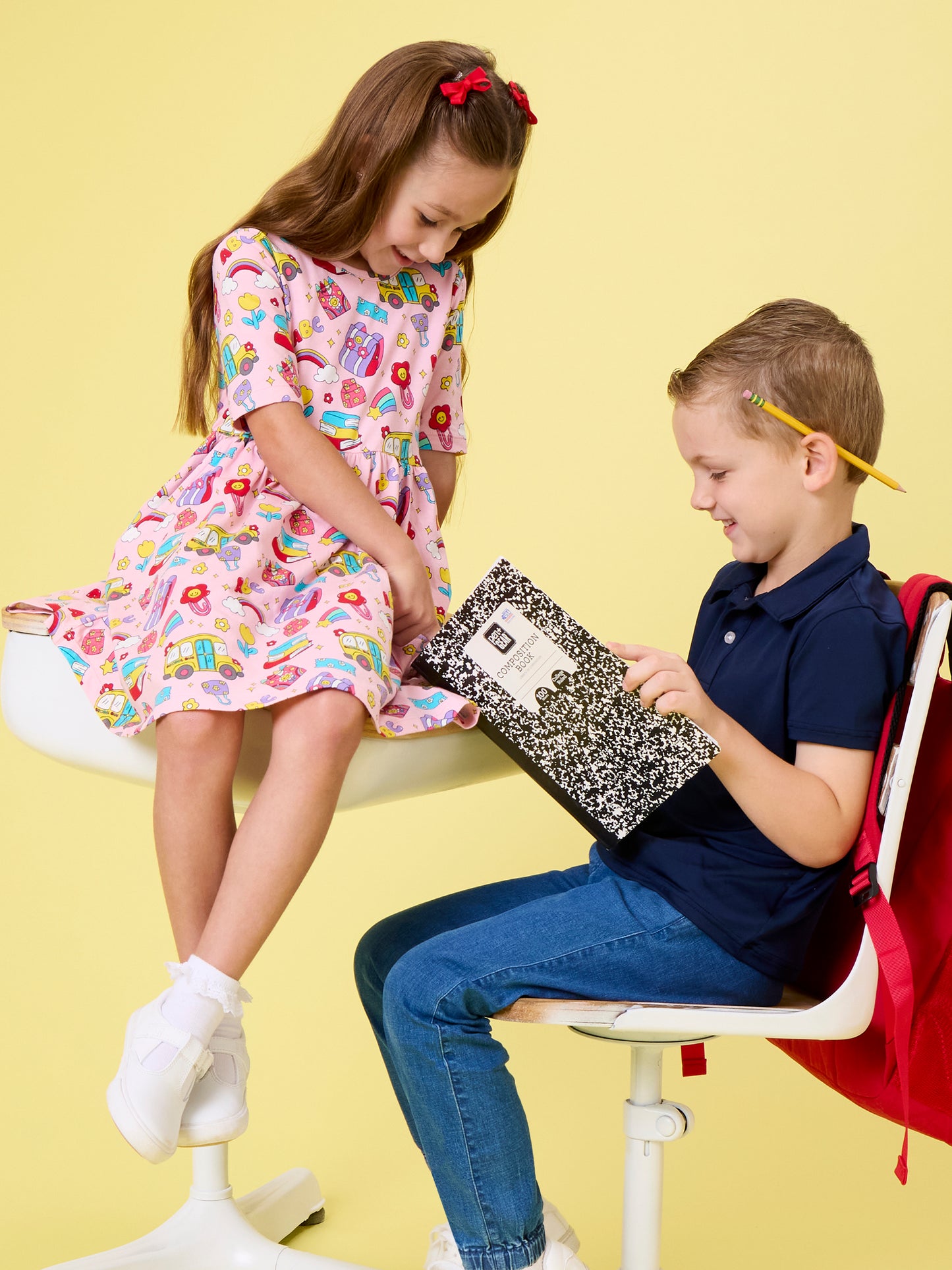 Ruffle Butts Classroom Cutie Knit Twirl Dress