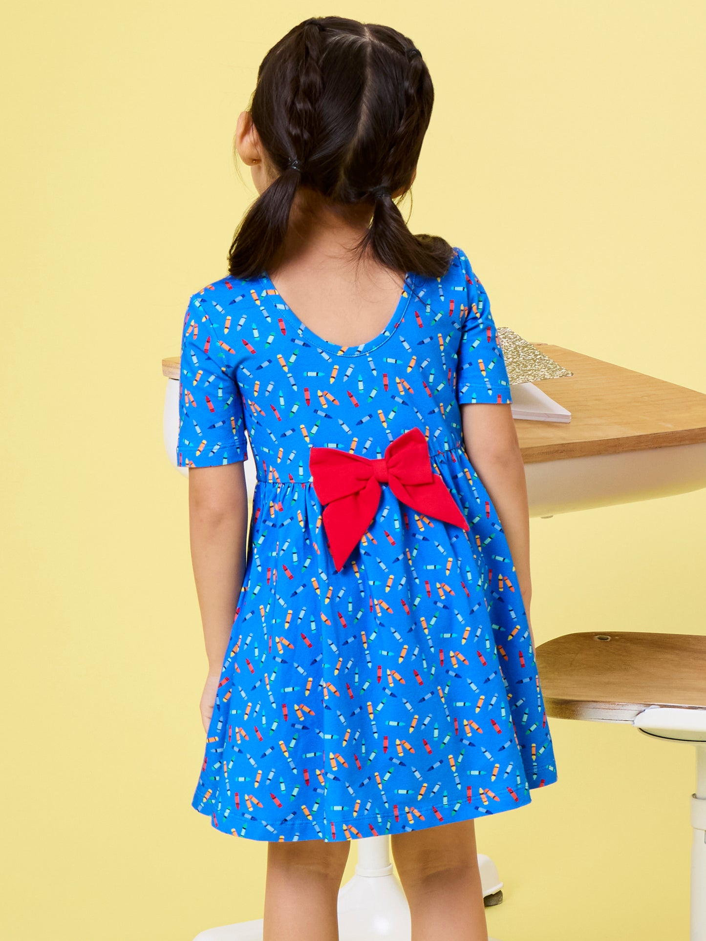 Ruffle Butts Tiny Crayons Knit Twirl Dress