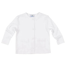 Load image into Gallery viewer, Florence Eiseman White Interlock Knit Cardigan With Pockets