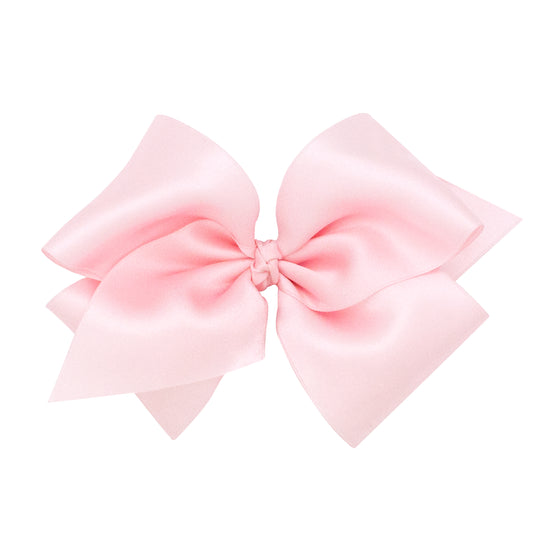 Wee Ones Small King French Satin Hair Bow - Pinch Clip