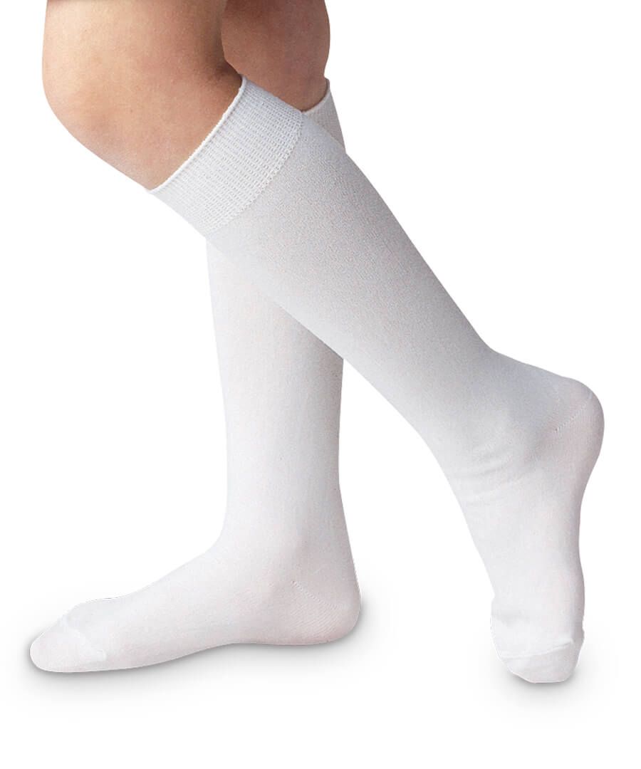 Jefferies Socks Classic White Nylon Knee High Socks