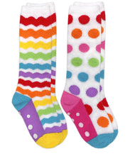 Load image into Gallery viewer, Jefferies Socks Rainbow Fuzzy Non-Skid Slipper Knee High Socks