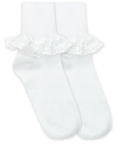 Load image into Gallery viewer, Jefferies Socks Chantilly Lace Turn Cuff Socks