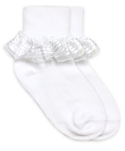 Jefferies Socks Stripe Lace Turn Cuff Socks