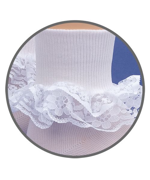 Jefferies Socks Dressy Lace Turn Cuff Socks