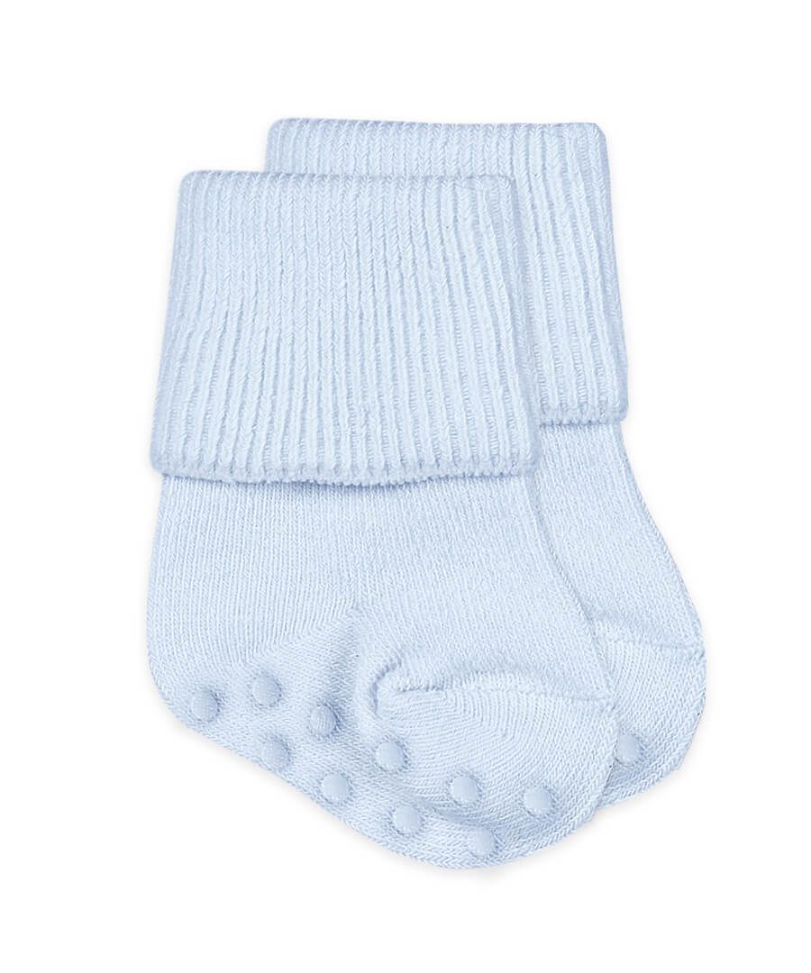 Jefferies Socks Non-Skid Smooth Toe Organic Cotton Turn Cuff Socks