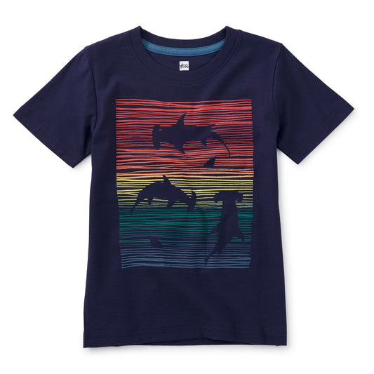 Tea Rainbow & Sharks Graphic Tee