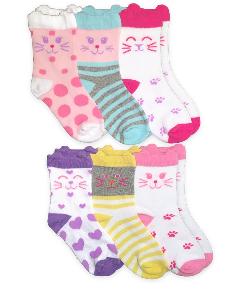 Jefferies Socks Kitty Cat Fashion Crew Socks