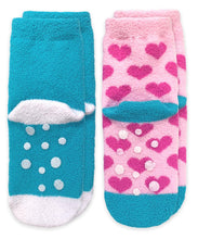 Load image into Gallery viewer, Jefferies Socks Llama and Hearts Fuzzy Non-Skid Slipper Socks