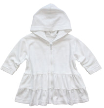 Load image into Gallery viewer, Florence Eiseman White Hooded Coverup with Tiers