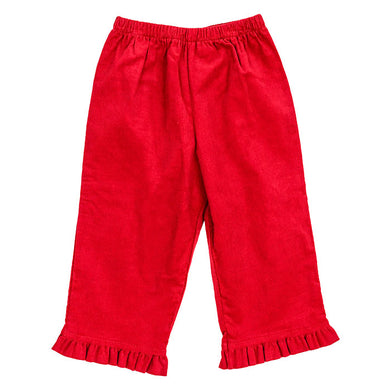Bailey Boys Red Corduroy Pant with Ruffle