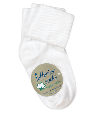 Jefferies Socks Smooth Toe Organic Cotton Turn Cuff Socks