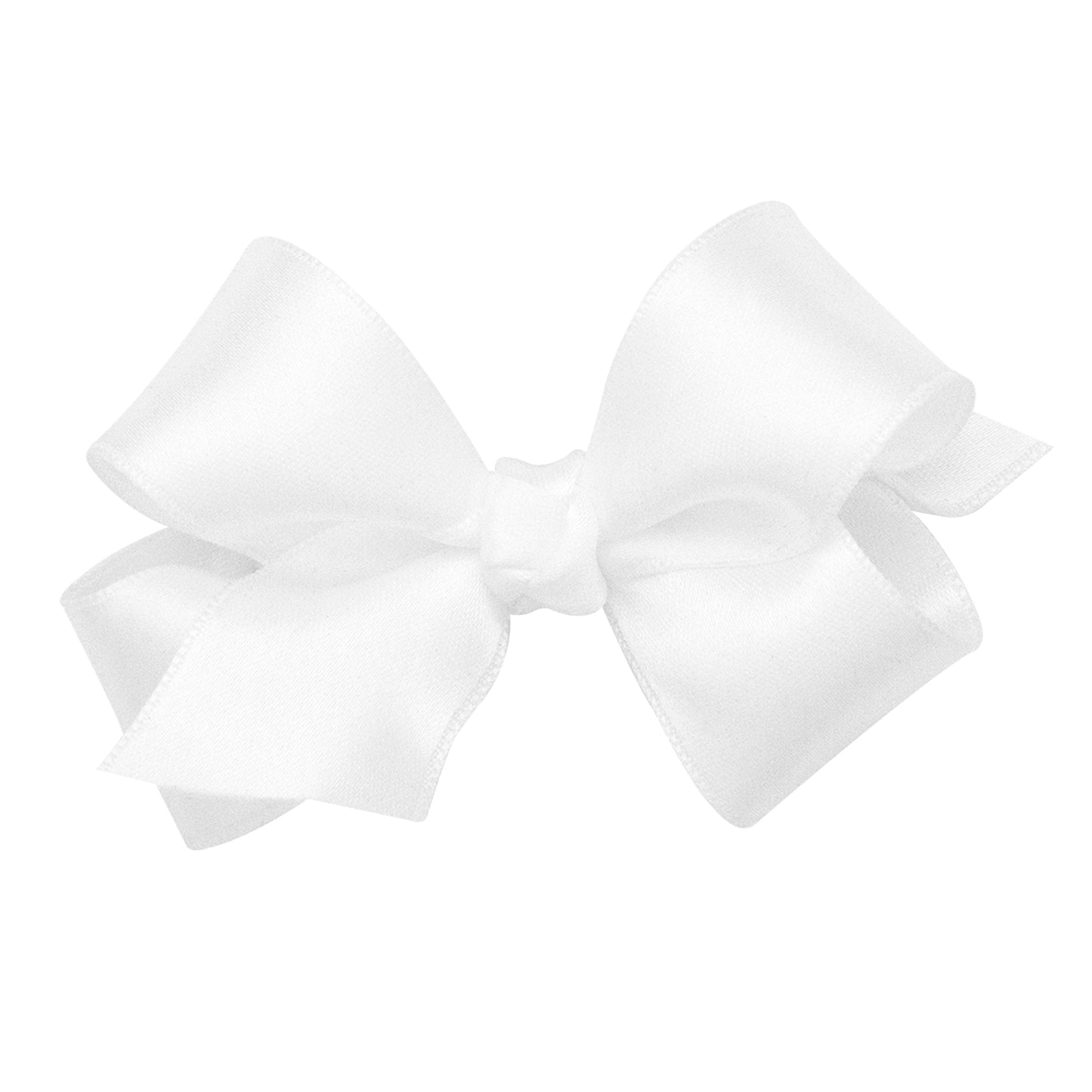 Wee Ones Mini French Satin Pinch Clip Hair Bow (Knot Wrap)