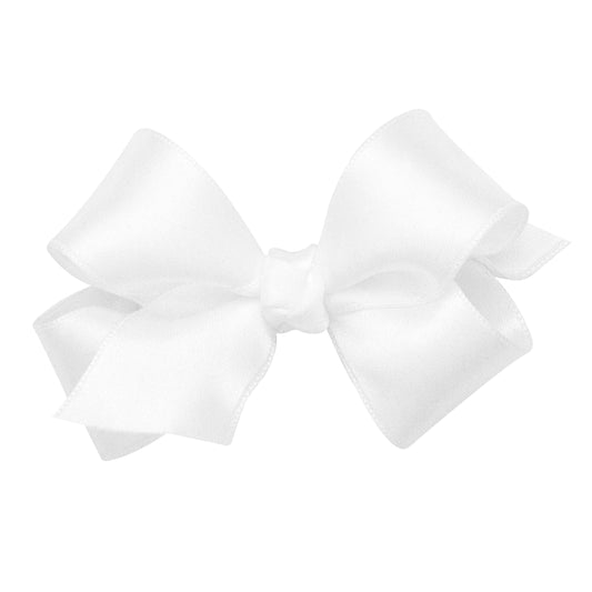 Wee Ones Mini French Satin Pinch Clip Hair Bow (Knot Wrap)