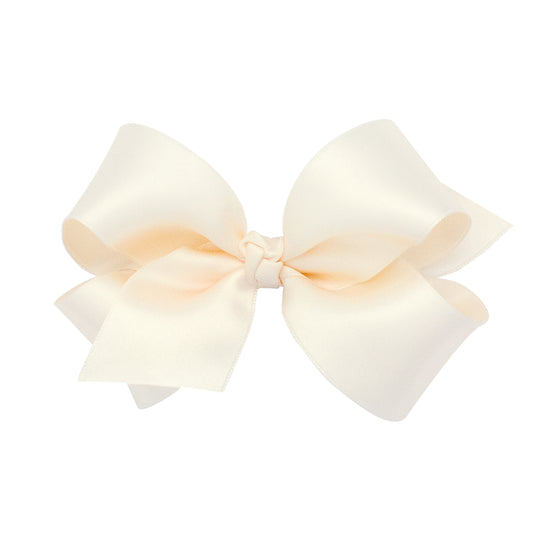 Wee Ones Medium French Satin Pinch Clip Hair Bow (Knot Wrap)