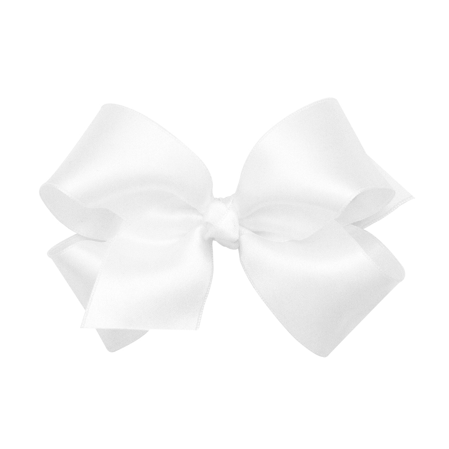 Wee Ones Medium French Satin Pinch Clip Hair Bow (Knot Wrap)