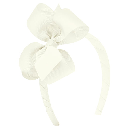 Wee Ones Medium Classic Grosgrain Bow on Headband