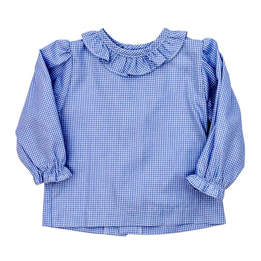 Bailey Boys Girls Button Back Shirt with Ruffle