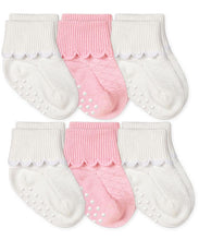 Load image into Gallery viewer, Jefferies Socks Non-Skid Scalloped Turn Cuff Socks