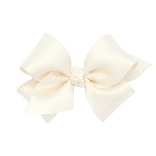 Wee Ones Small French Satin Hair Bow (Knot Wrap)- Pinch Clip