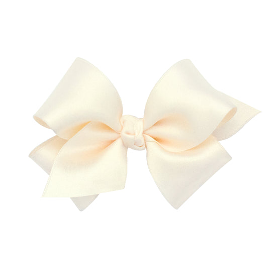 Wee Ones Small French Satin Hair Bow (Knot Wrap)- Pinch Clip