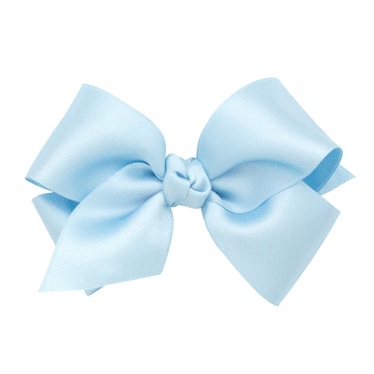 Wee Ones Small French Satin Hair Bow (Knot Wrap)- Pinch Clip