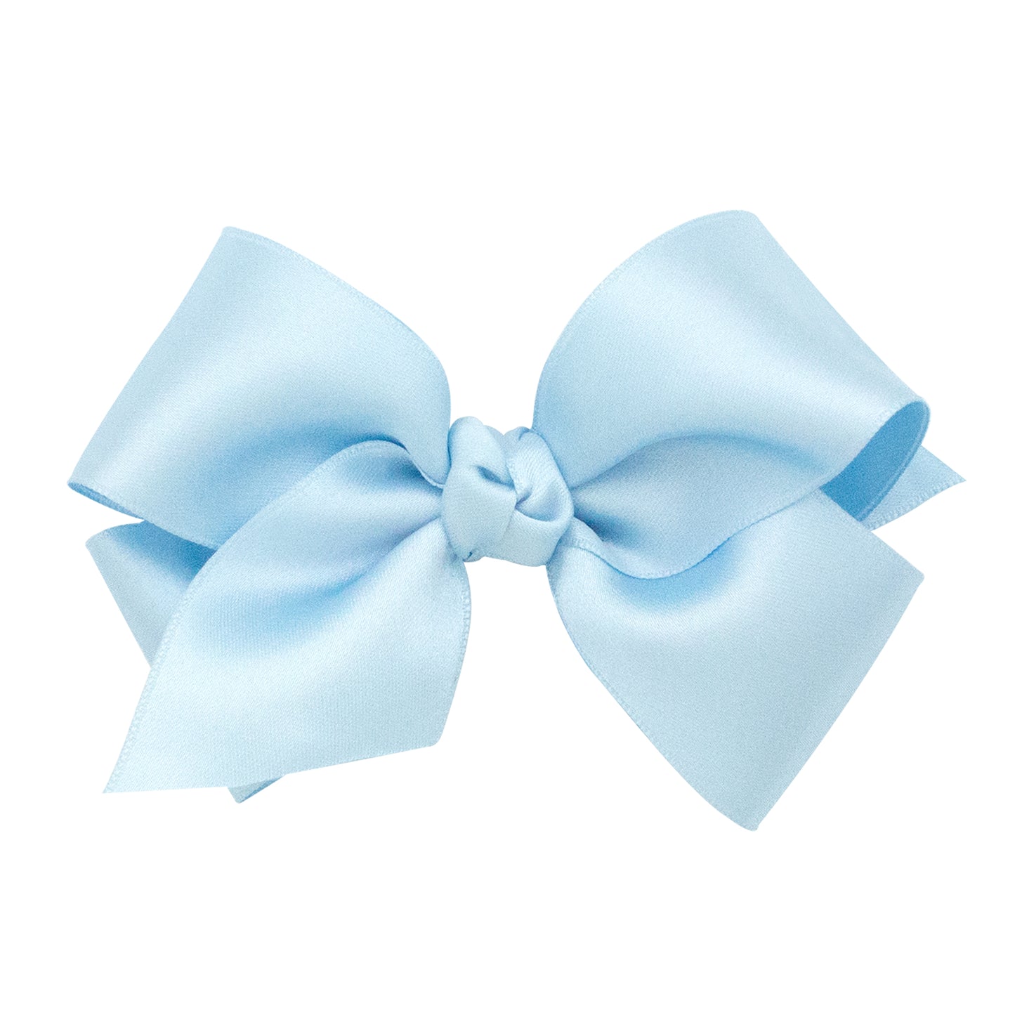 Wee Ones Mini French Satin Pinch Clip Hair Bow (Knot Wrap)